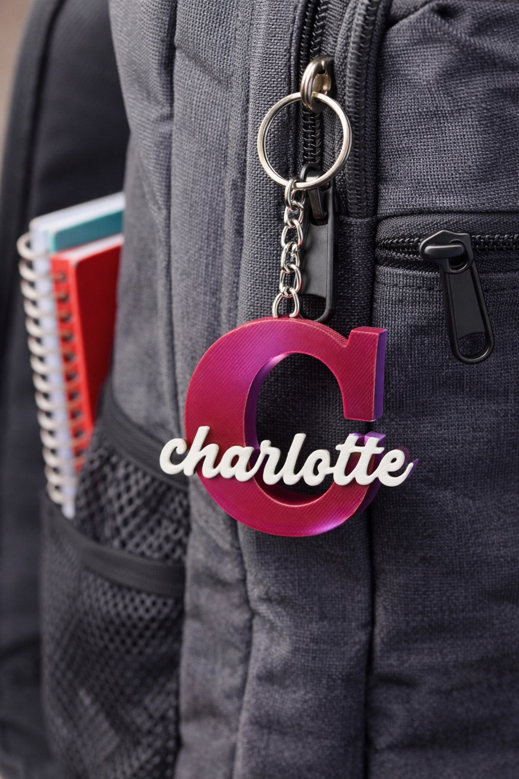 Gepersonaliseerde Sleutelhanger met Letter & Naam Studio Selvaggio