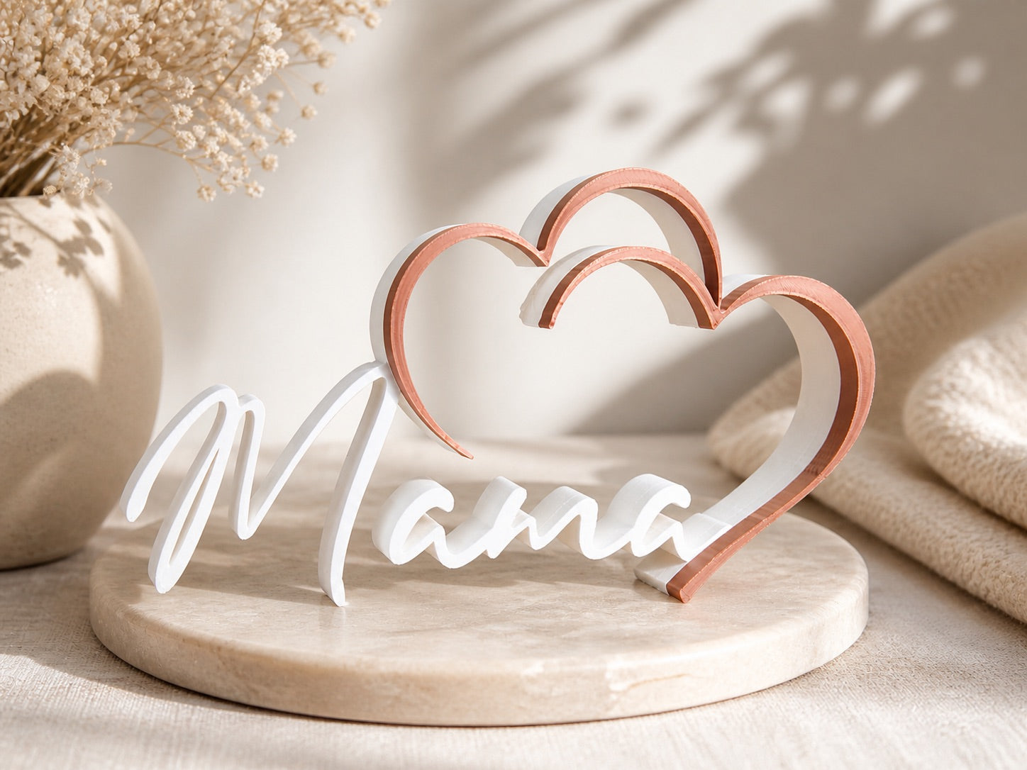 Mama met twee hartjes – 3d decoratie Studio Selvaggio