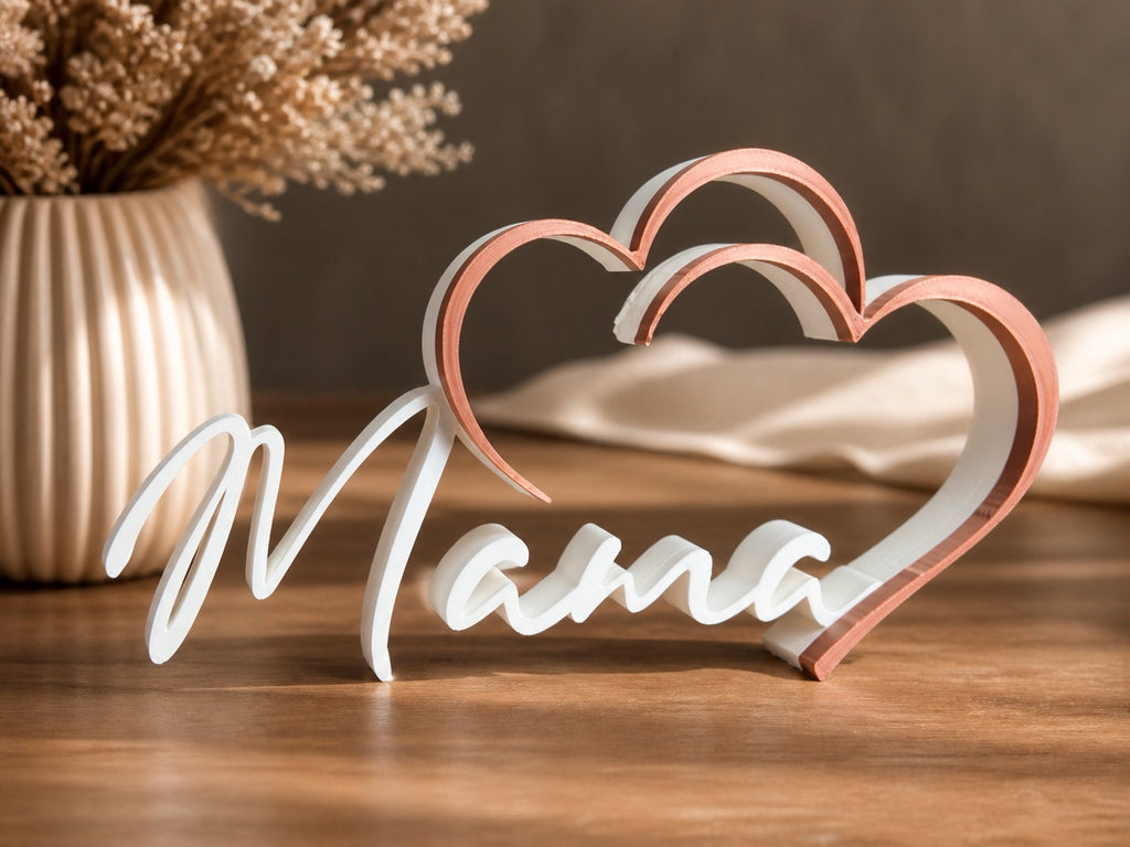 Mama met twee hartjes – 3d decoratie Studio Selvaggio
