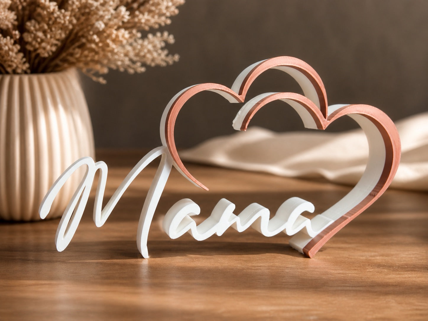 Mama met twee hartjes – 3d decoratie Studio Selvaggio
