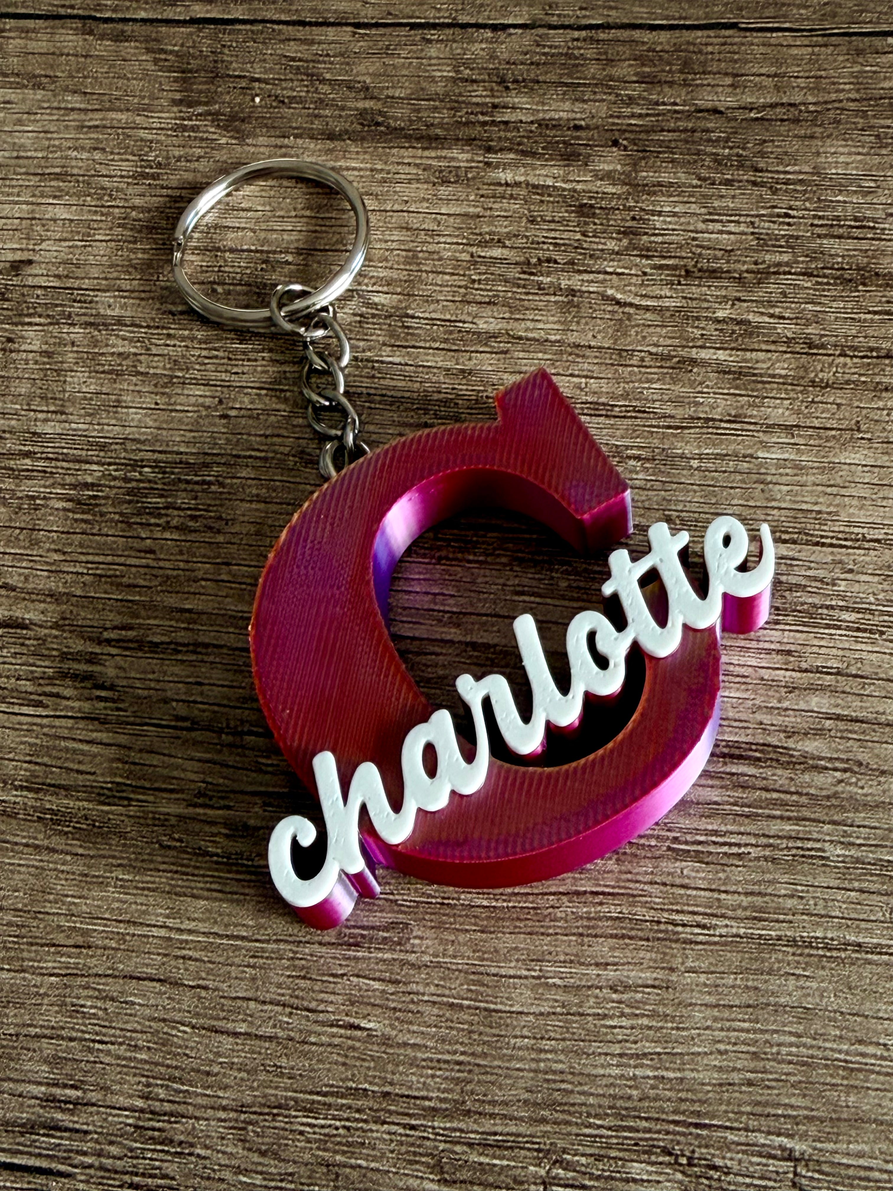 Gepersonaliseerde Sleutelhanger met Letter & Naam Studio Selvaggio