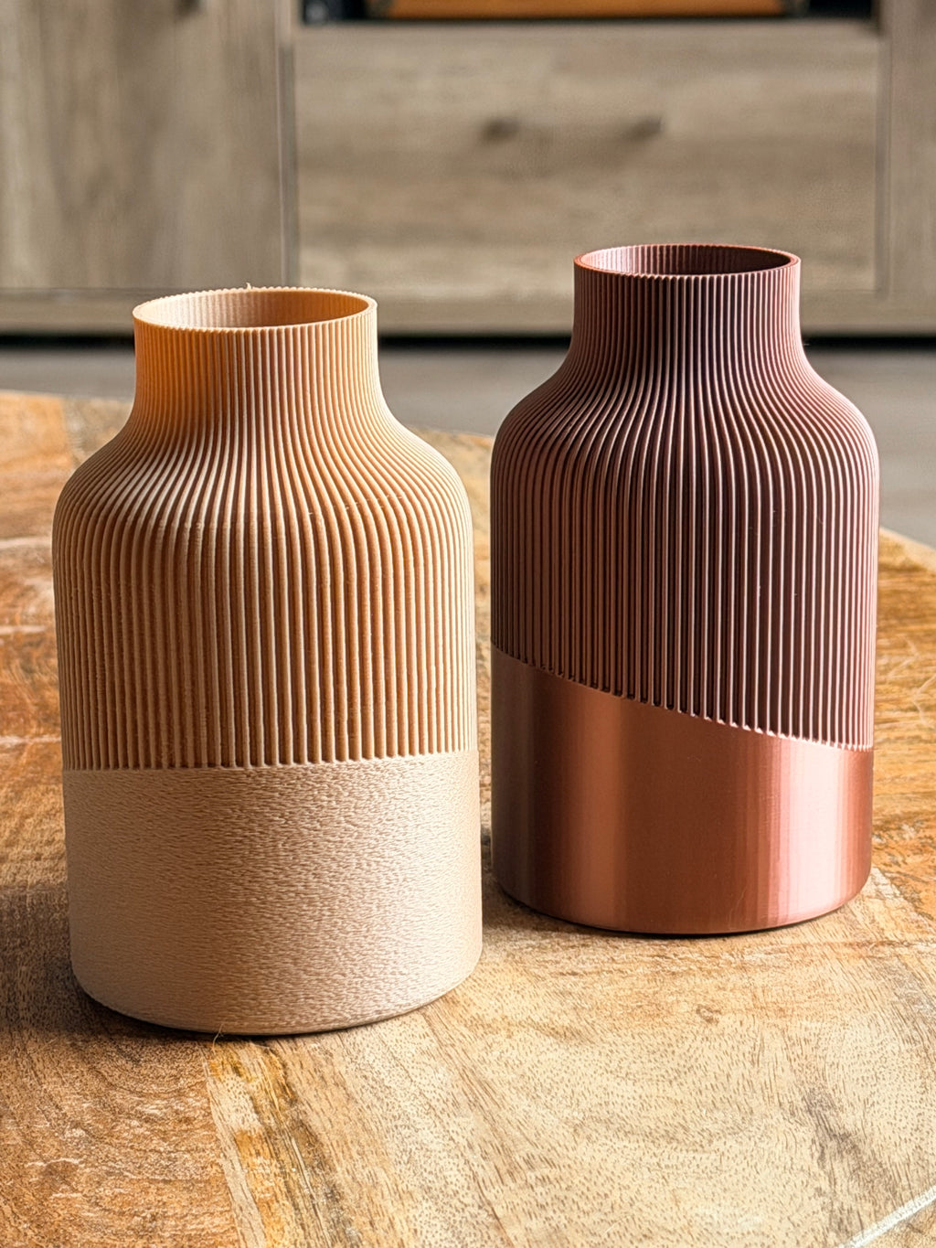 Ribbelvaas Japandi – Moderne Designvaas Studio Selvaggio