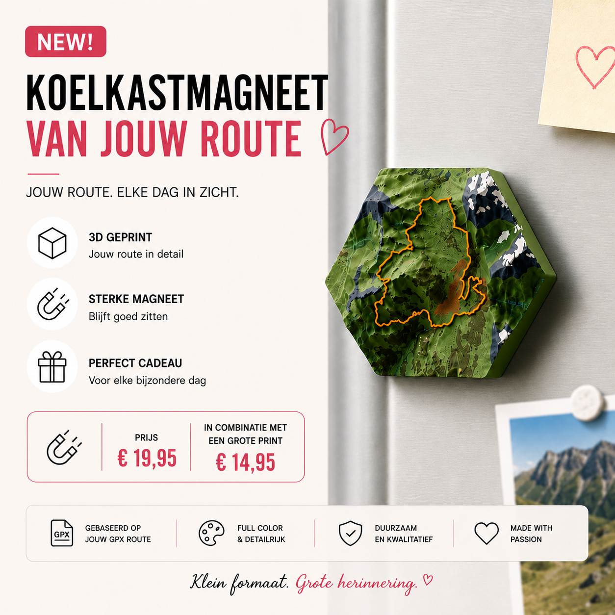 Jouw Route als Koelkastmagneet 🧲 Studio Selvaggio