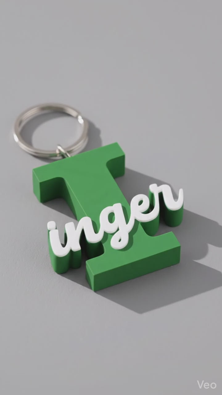 Gepersonaliseerde Sleutelhanger met Letter & Naam